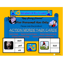 Action Words Task Cards